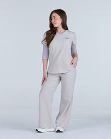 3/4 Sleeve Underscrub Brown Stripes