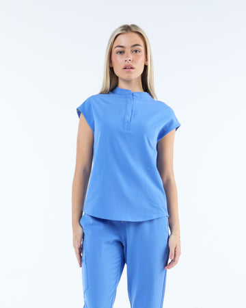 Contour Scrub Top Horizon Blue