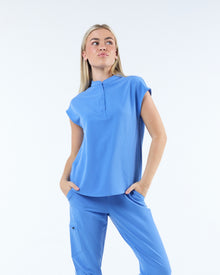 Contour Scrub Top Horizon Blue