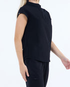 Contour Scrub Top Ink Black