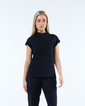 Contour Scrub Top Ink Black