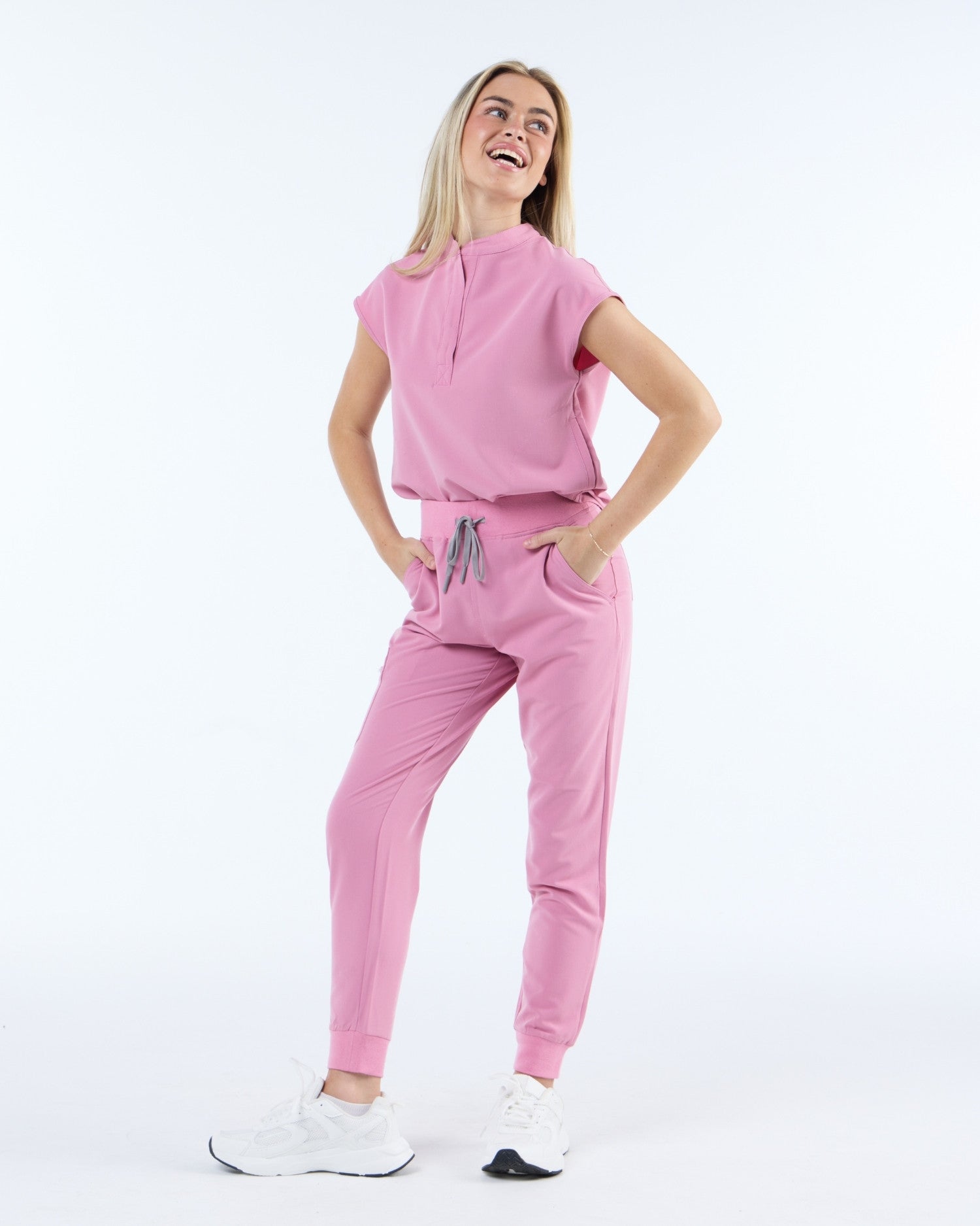 Contour Scrub Top Blush Pink