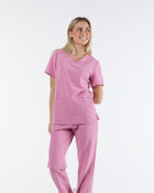 Duo Pocket Scrub Top Blush Pink
