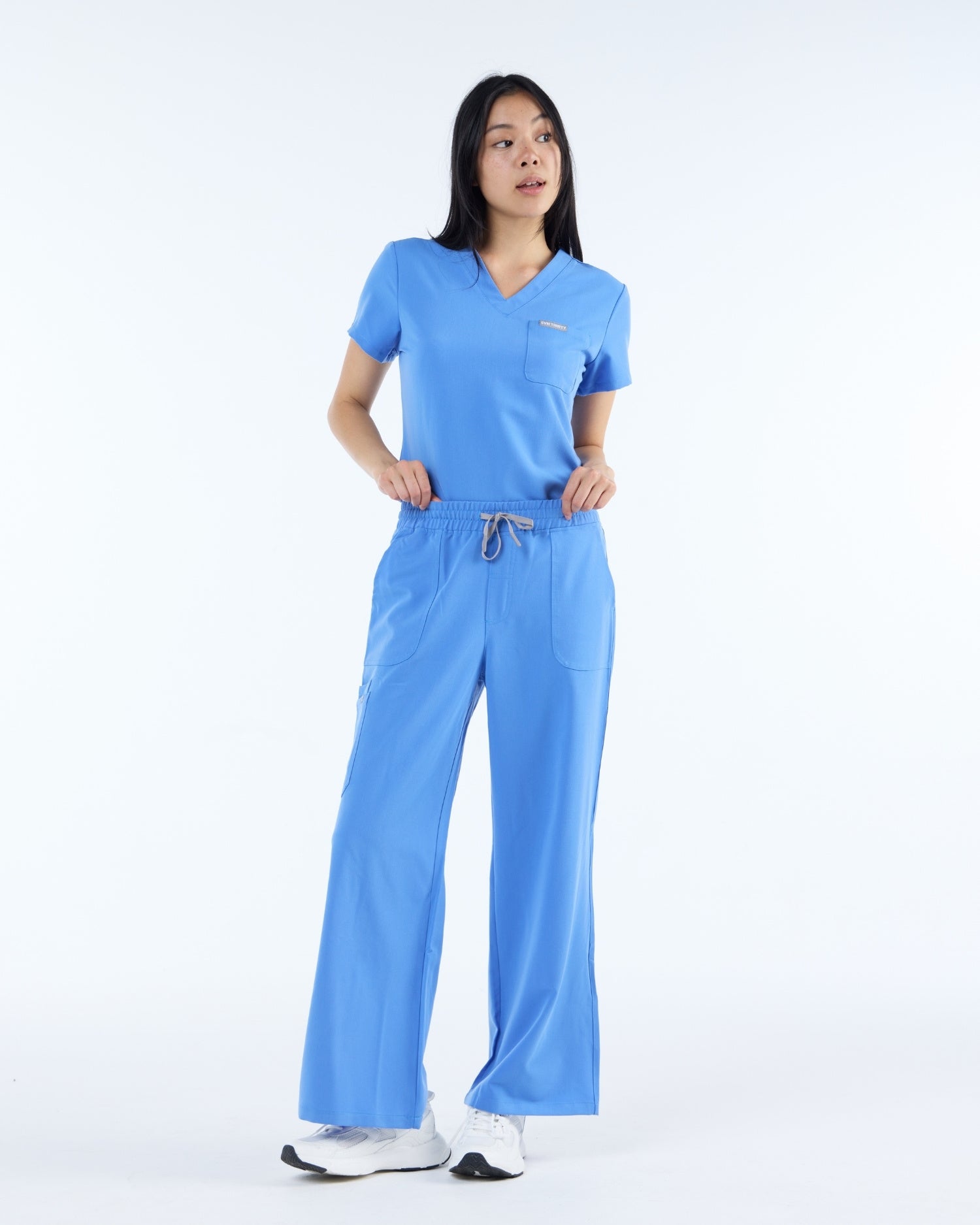Lounge Leg Scrub Pants Horizon Blue | Seven Thirty Wear