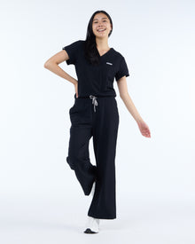 Lounge Leg Scrub Pants Ink Black