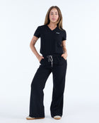 Lounge Leg Scrub Pants Ink Black