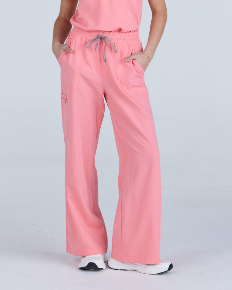Lounge Leg Scrub Pants Blooming Pink
