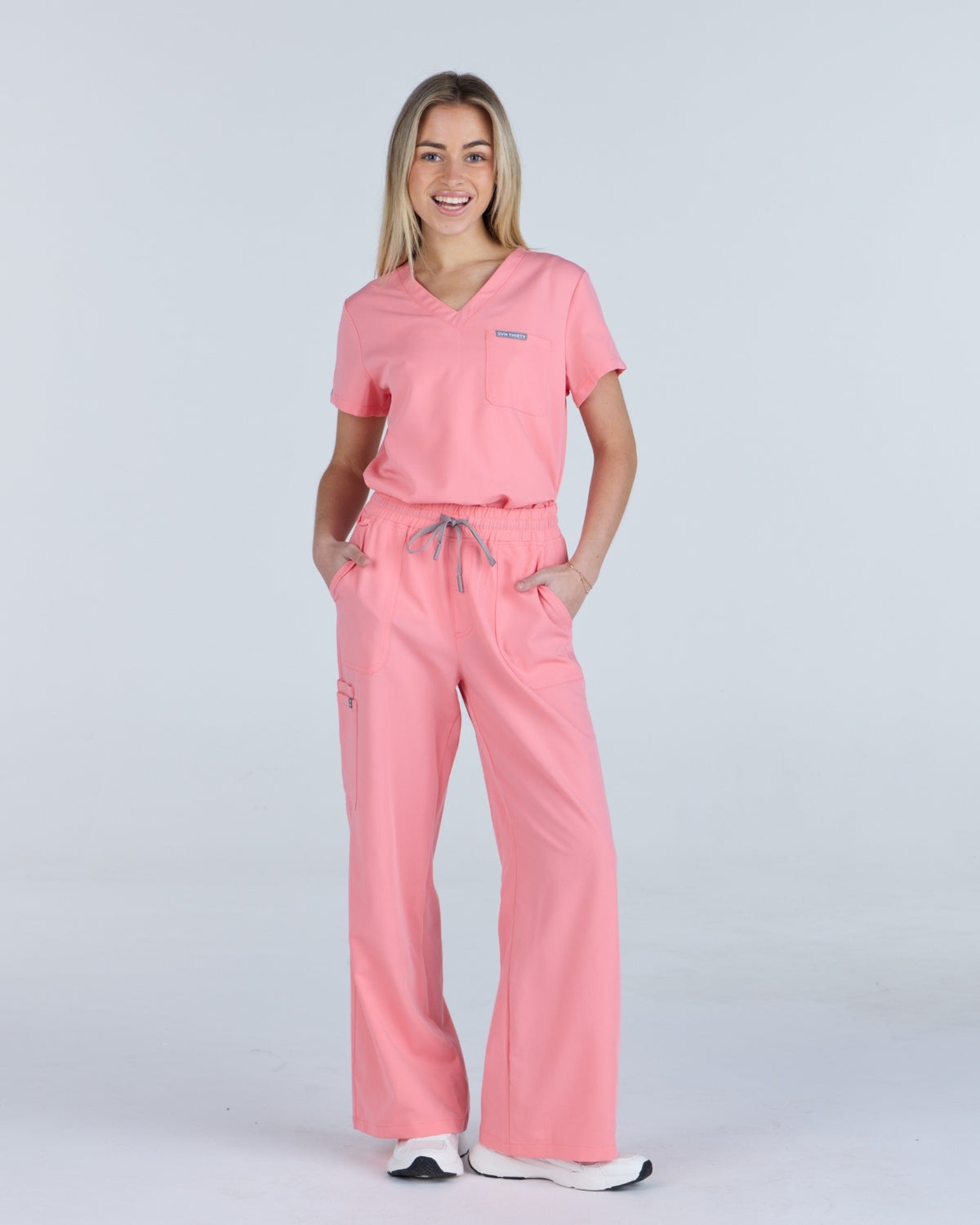 Lounge Leg Scrub Pants Blooming Pink