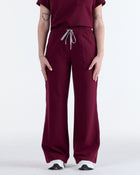 Lounge Leg Scrub Pants Rouge Burgundy