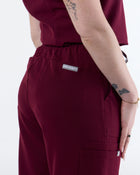 Lounge Leg Scrub Pants Rouge Burgundy
