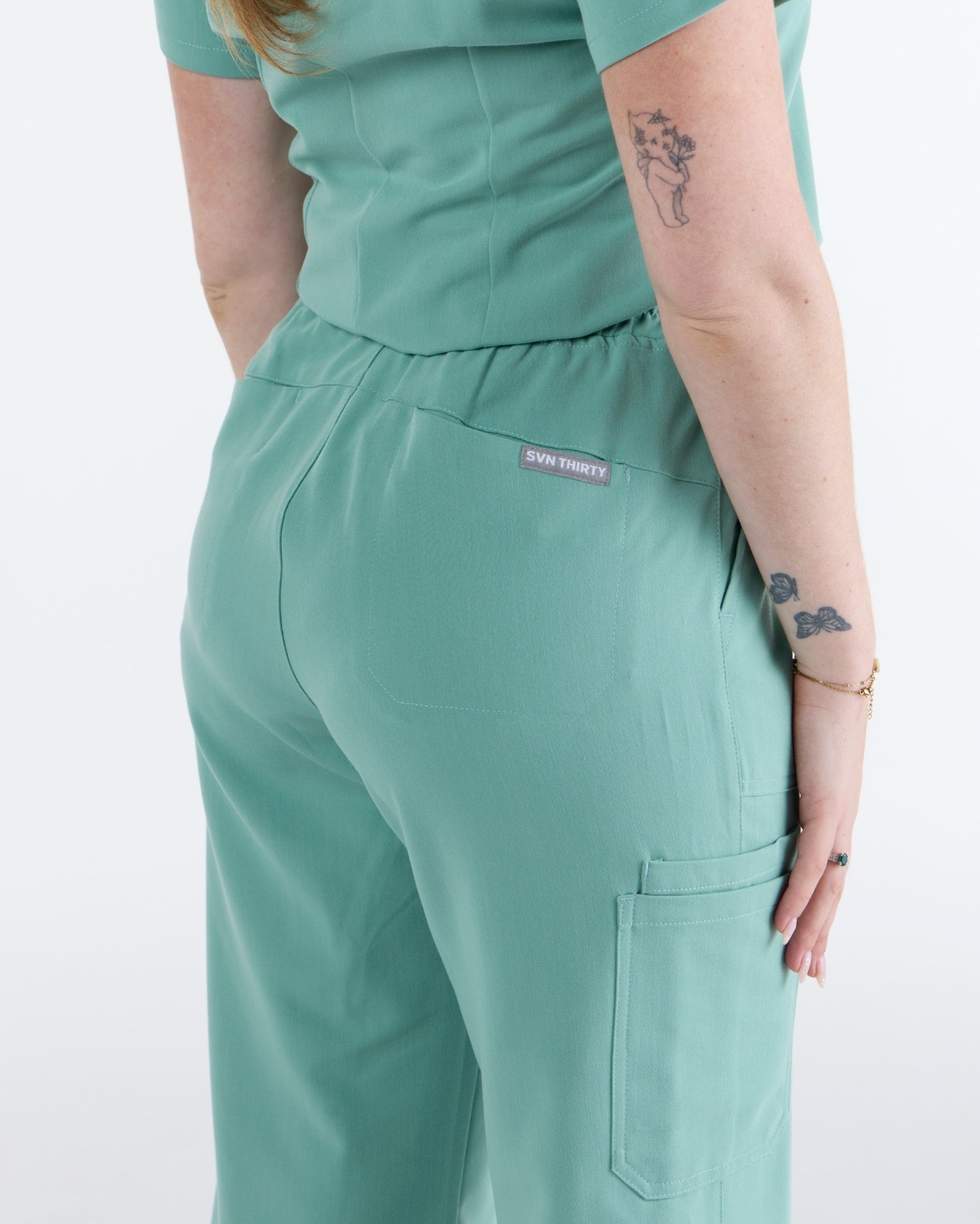 Lounge Leg Scrub Pants Mist Green