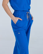 Lounge Leg Scrub Pants Iris Blue