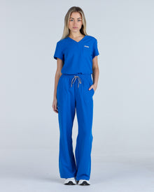 Lounge Leg Scrub Pants Iris Blue