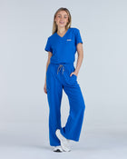 Lounge Leg Scrub Pants Iris Blue