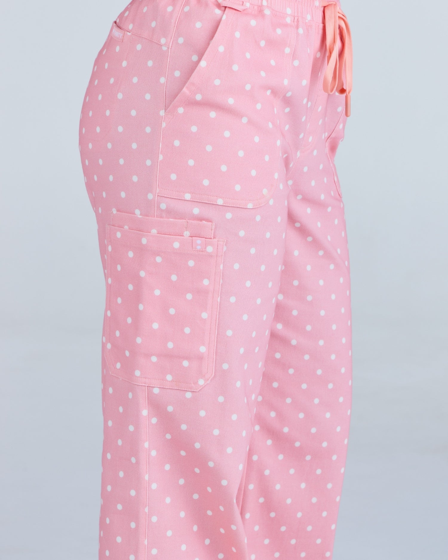 Lounge Leg Scrub Pants Peony Polka