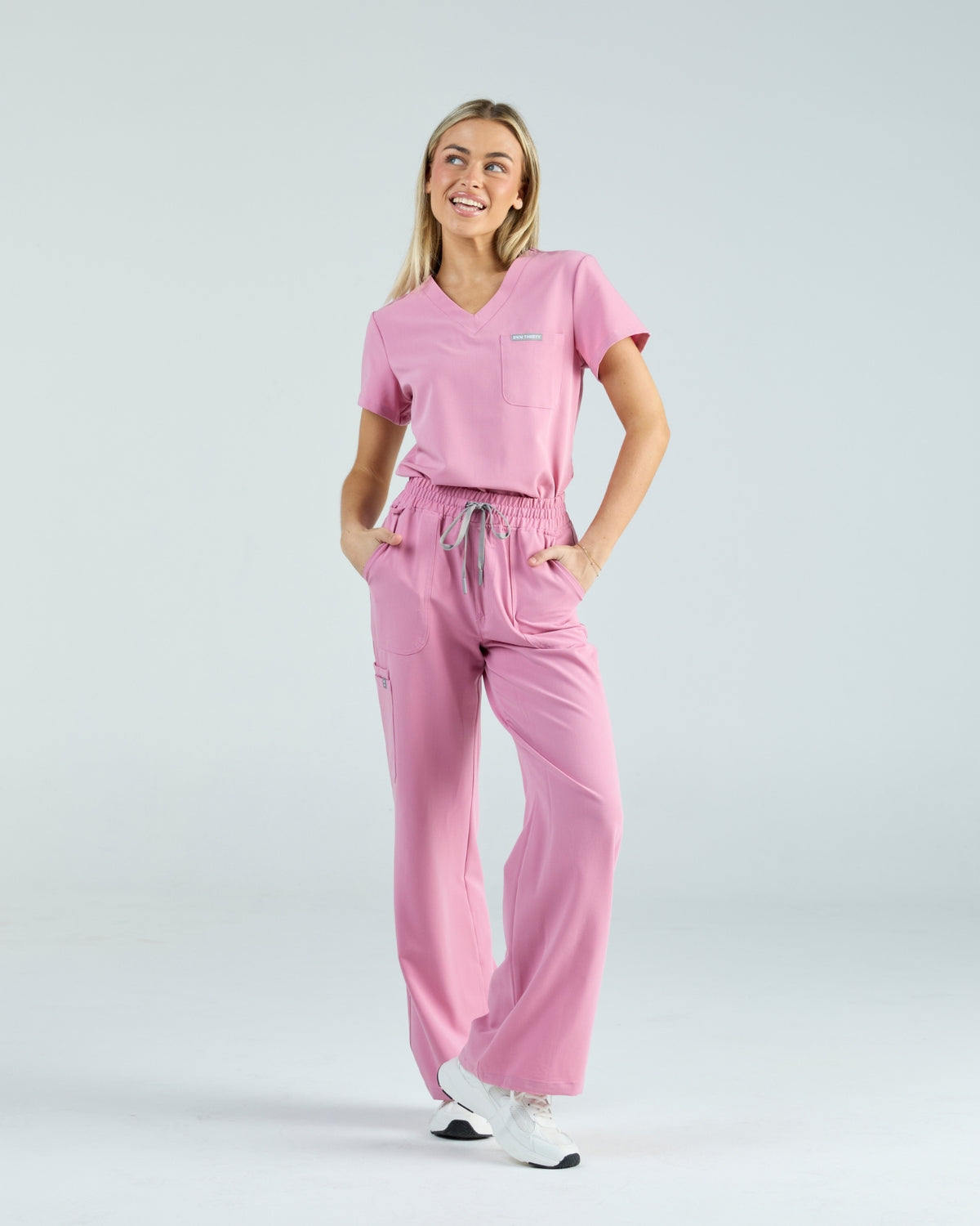 Lounge Leg Scrub Pants Blush Pink