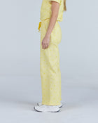 Lounge Leg Scrub Pants Butter Cream Polka