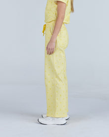 Lounge Leg Scrub Pants Butter Cream Polka