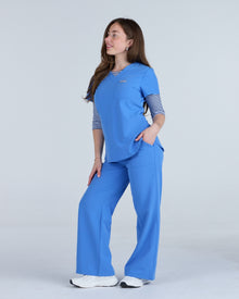 3/4 Sleeve Underscrub Navy Stripes