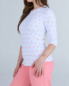 3/4 Sleeve Underscrub Pink Hearts