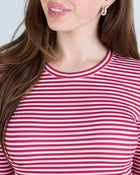 3/4 Sleeve Underscrub Pink Stripes