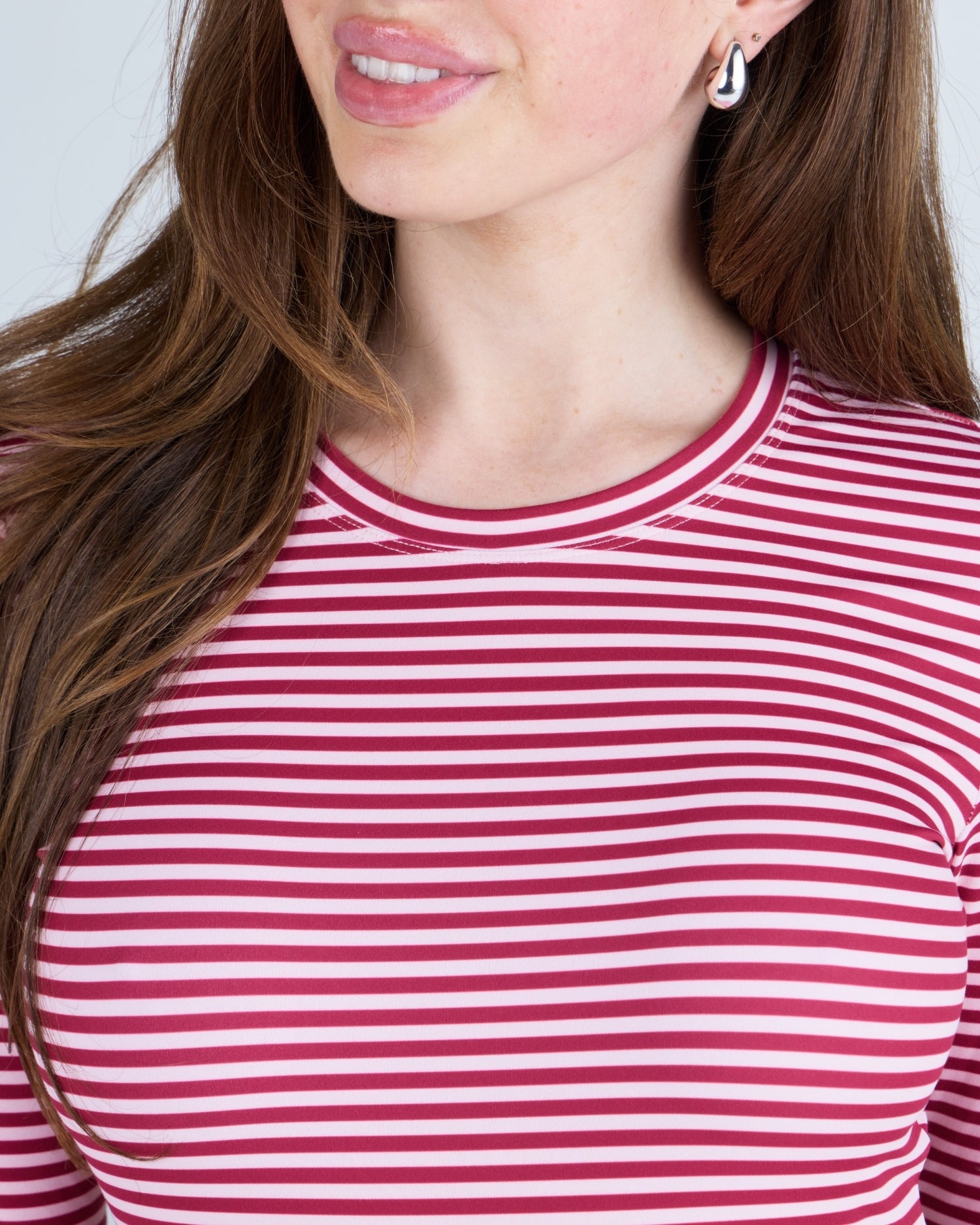 3/4 Sleeve Underscrub Pink Stripes