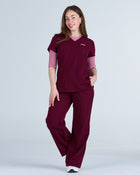 3/4 Sleeve Underscrub Pink Stripes