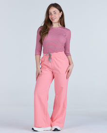 3/4 Sleeve Underscrub Pink Stripes