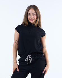 Contour Scrub Top Ink Black