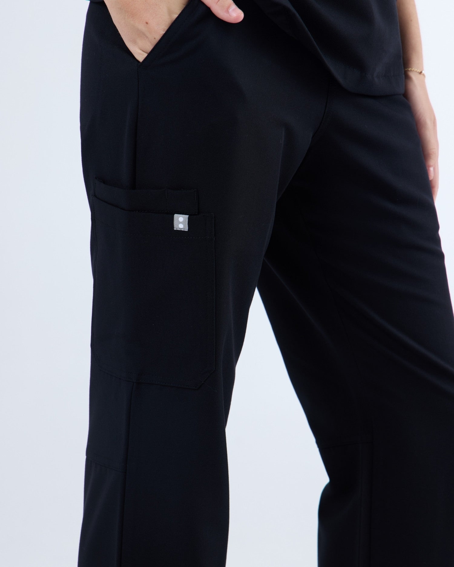Straight Leg Scrub Pants Ink Black