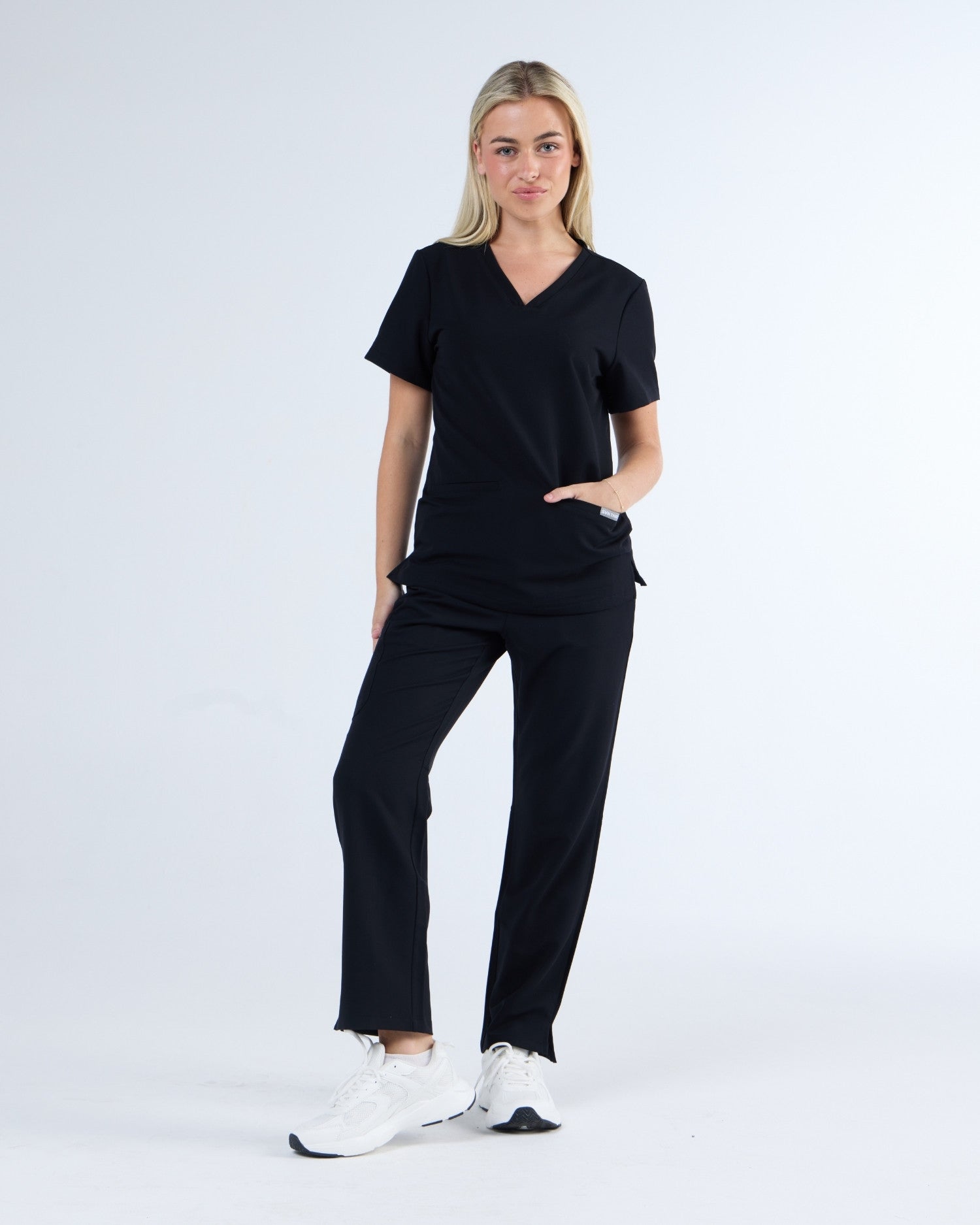 Straight Leg Scrub Pants Ink Black