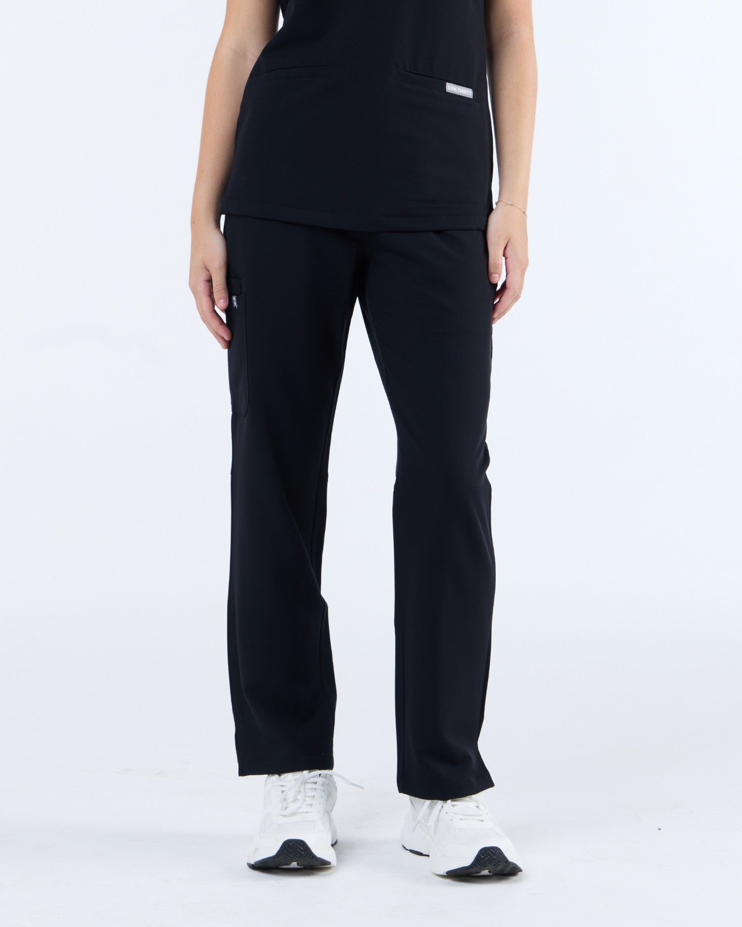 Straight Leg Scrub Pants Ink Black