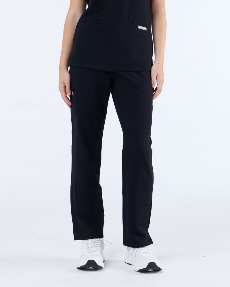 Straight Leg Scrub Pants Ink Black