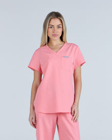 Tuck-In Scrub Top Blooming Pink