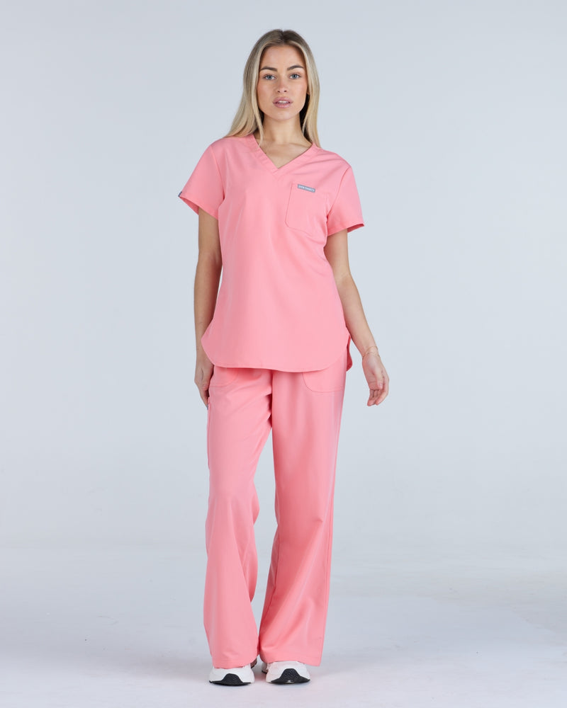 Tuck-In Scrub Top Blooming Pink