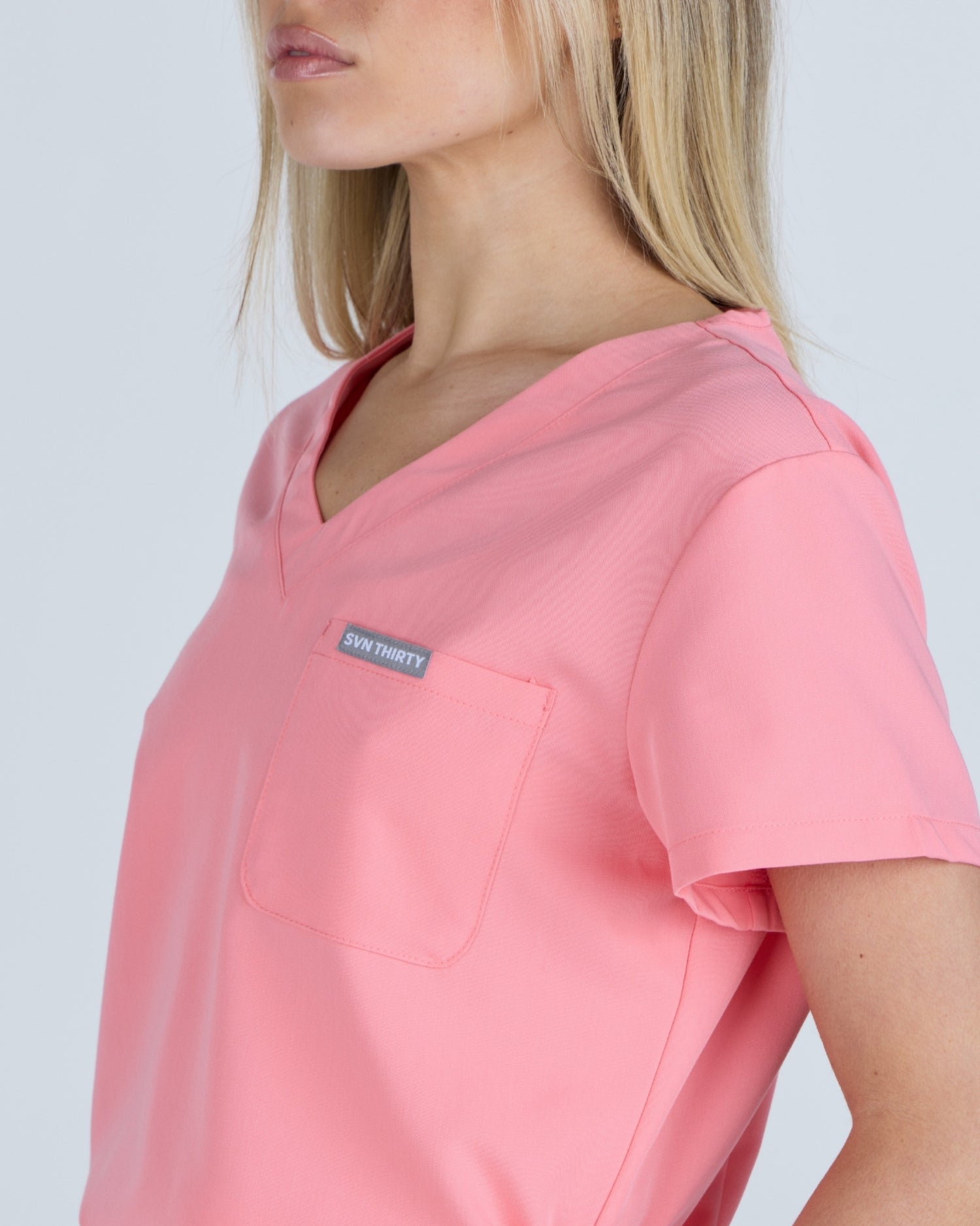 Tuck-In Scrub Top Blooming Pink