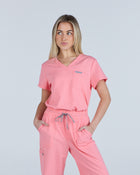 Tuck-In Scrub Top Blooming Pink