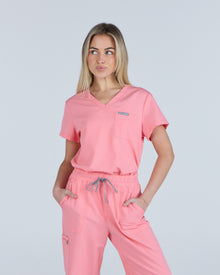 Tuck-In Scrub Top Blooming Pink