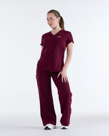 Tuck-In Scrub Top Rouge Burgundy
