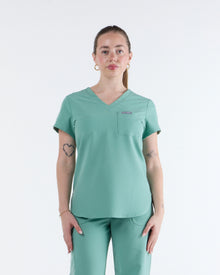 Tuck-In Scrub Top Mist Green