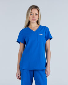 Tuck-In Scrub Top Iris Blue