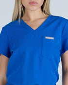 Tuck-In Scrub Top Iris Blue