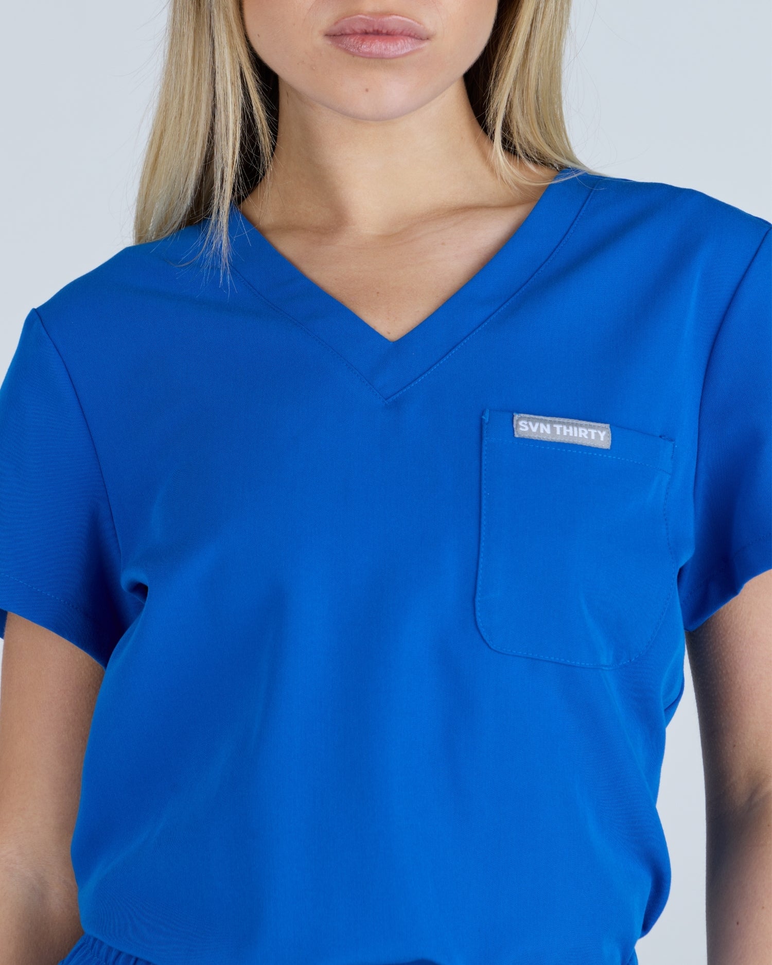 Tuck-In Scrub Top Iris Blue