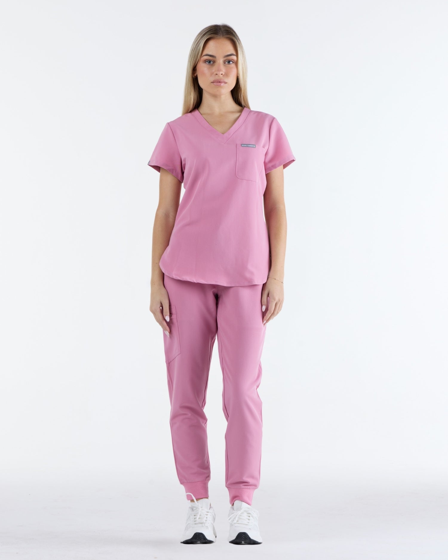 Tuck-In Scrub Top Blush Pink