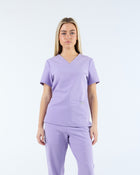 Duo Pocket Scrub Top Dusky Lilac