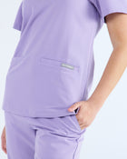 Duo Pocket Scrub Top Dusky Lilac