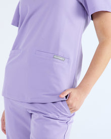 Duo Pocket Scrub Top Dusky Lilac