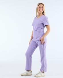 Duo Pocket Scrub Top Dusky Lilac
