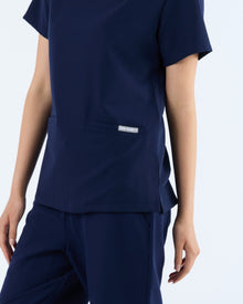 Duo Pocket Scrub Top Nightfall Navy