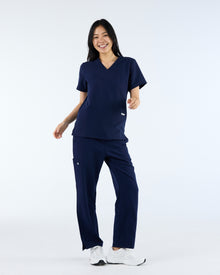Duo Pocket Scrub Top Nightfall Navy